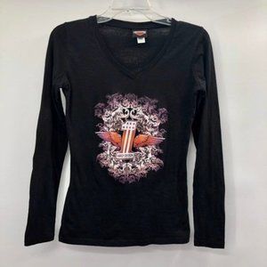 2015? Harley Davidson V-Neck T-Shirt Womens S Used